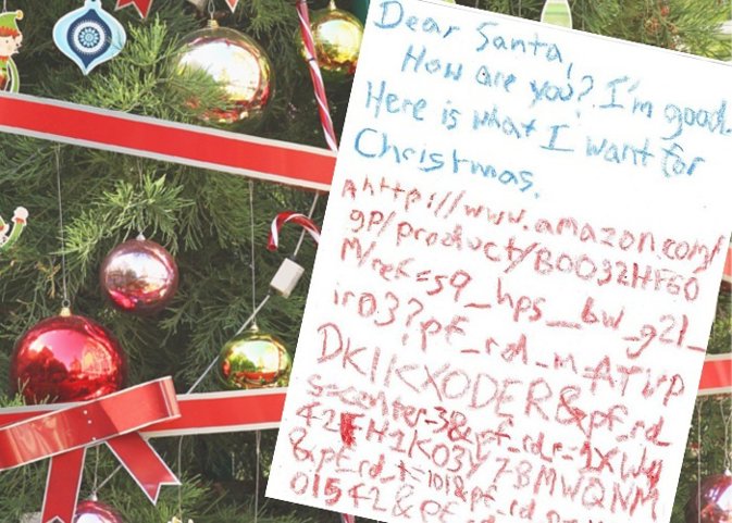 Una original carta para Papá Noel