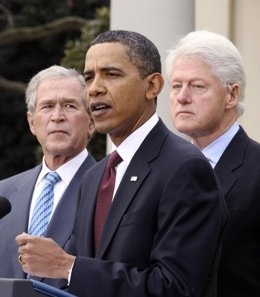 Obama, Clinton y Bush
