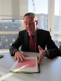 El presidente de Sogama, Luis Lamas, durante una entrevista con Europa Press