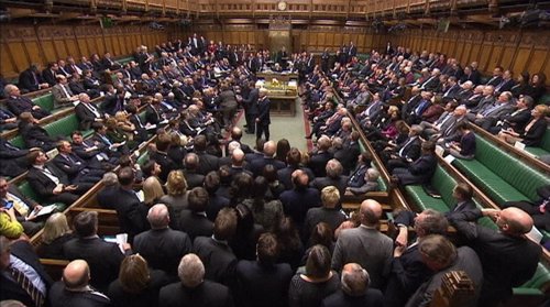 Parlamento Británico en una sesión de votación