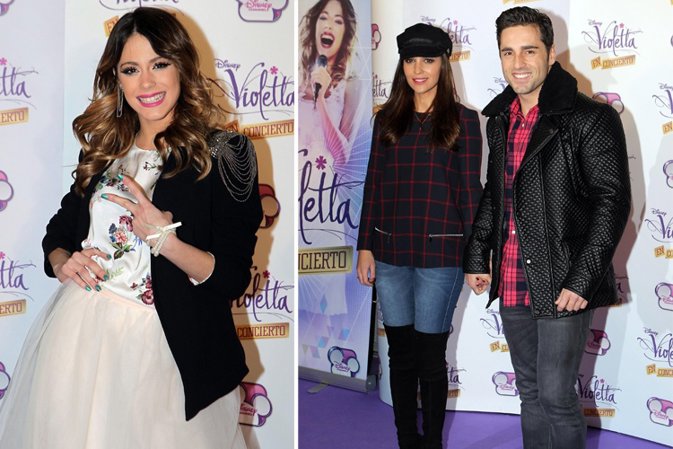 Paula y Bustamante en el concierto de Violetta