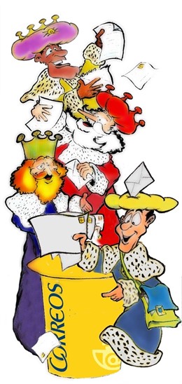 Cartel de Correos sobre los Reyes Magos