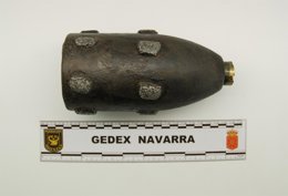 La Guardia Civil localiza un proyectil de las guerras carlistas.