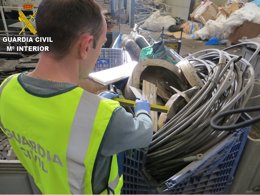 Cable de cobre intervenido a un detenido en Sollana