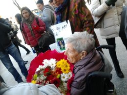 Inés Pérez a la salida de los juzgados