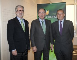 De izq. A drcha., Manuel Marín,  Ignacio Galán y Germán Delibes