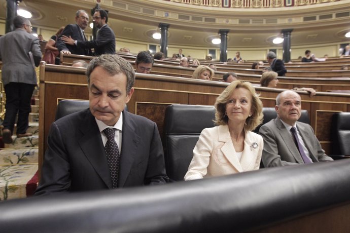 José Luis Rodríguez Zapatero, Presidente Del Gobierno, Con Elena Salgado