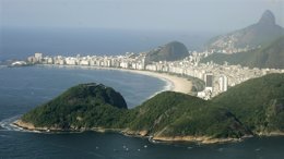 Copacabana beach en Río de Janeiro, Brasil