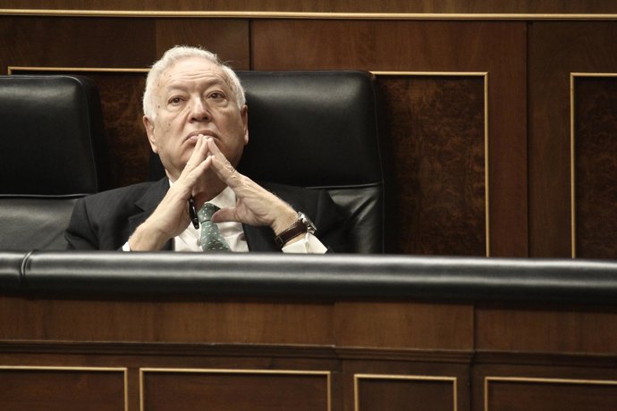 Margallo en su escaño en el Congreso