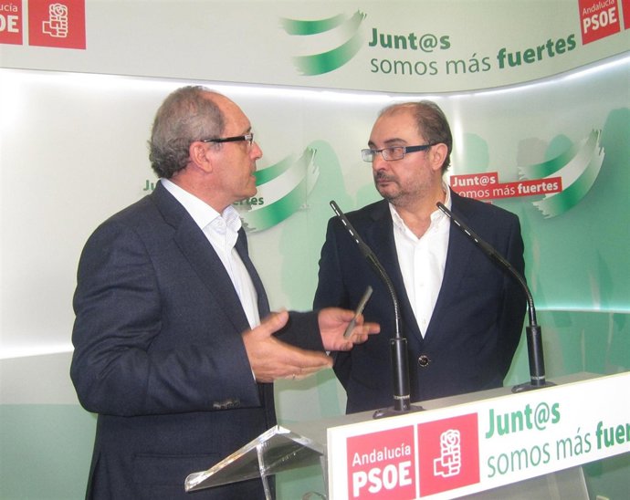 Juan Cornejo y Javier Lambán, este miércoles