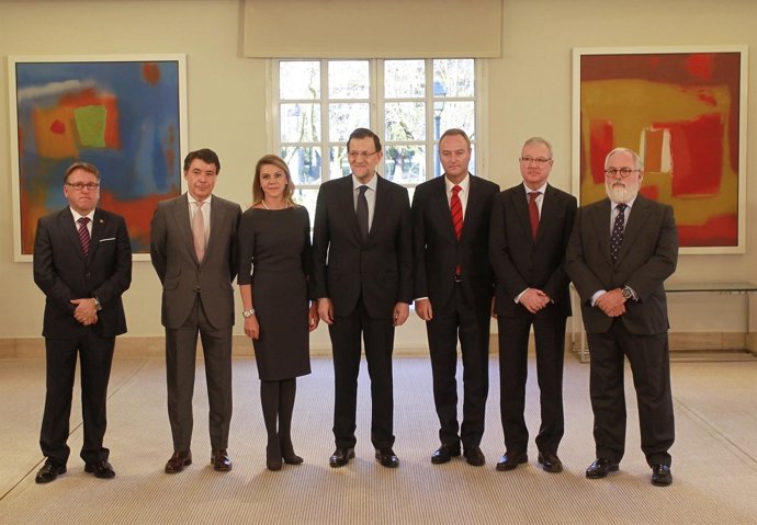 Valcárcel junto con Rajoy, Cañete, Fabra, Cospedal y González