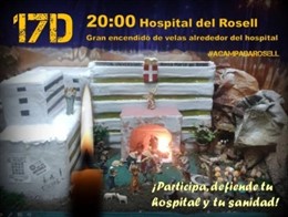 La Plataforma de Sanidad organiza un encendido navideño en el recinto del Rosell