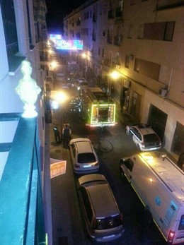 Actuación durante el incendio de Lora del Río.