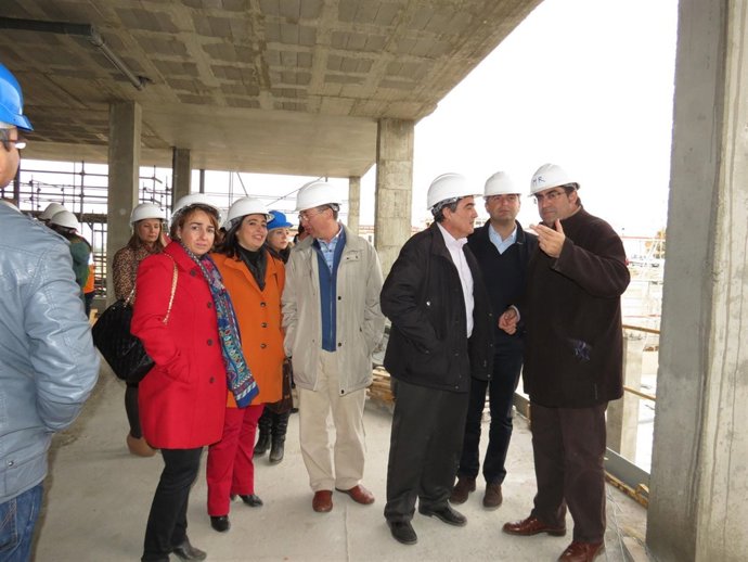 Visita a obras en centros escolares de Moguer. 