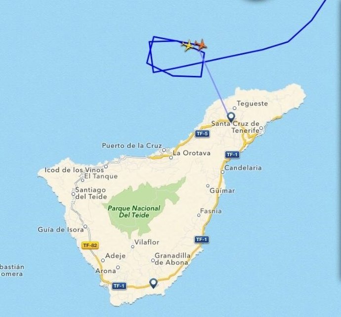 Instantánea publicada por los controladores aéreos en Twitter