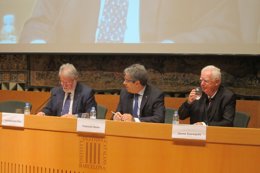 Joandomènec Ros (IEC), Francesc Homs y Jaume Sobrequés