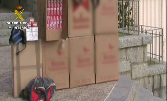 Cajetillas de tabaco incautadas en la operación Enjambre