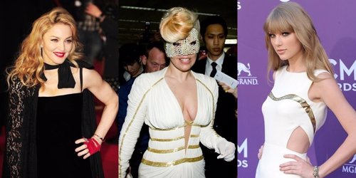 Madonna, Lady Gaga y Taylor Swift
