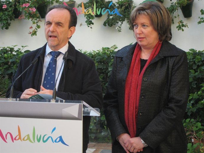 Rodríguez y Córdoba en la presentación de los premios