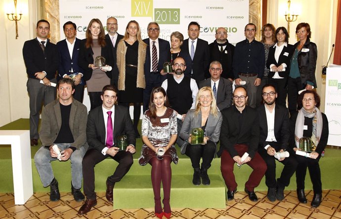 Galardonados de la XIV edición de los Premios Periodísticos Ecovidrio