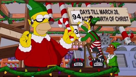 Cabecera de entrada de Los Simpsons para Navidad 