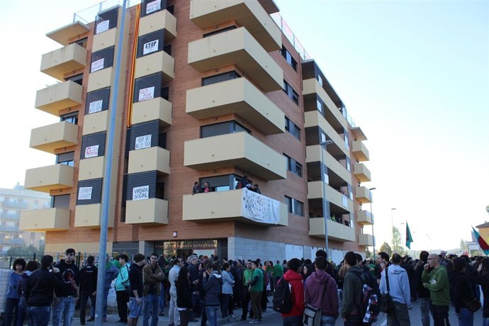 Edificio ocupado en Salt (Girona)