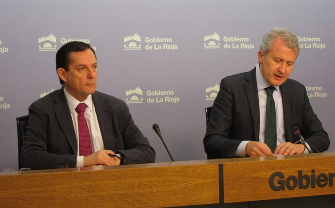 Erro y Del Río, en la rueda de prensa del Consejo de Gobierno