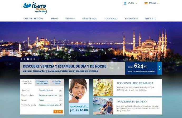Página web iberocruceros