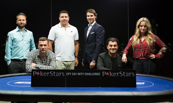 Rafa Nadal y Ronaldo Nazario en el Poker Stars