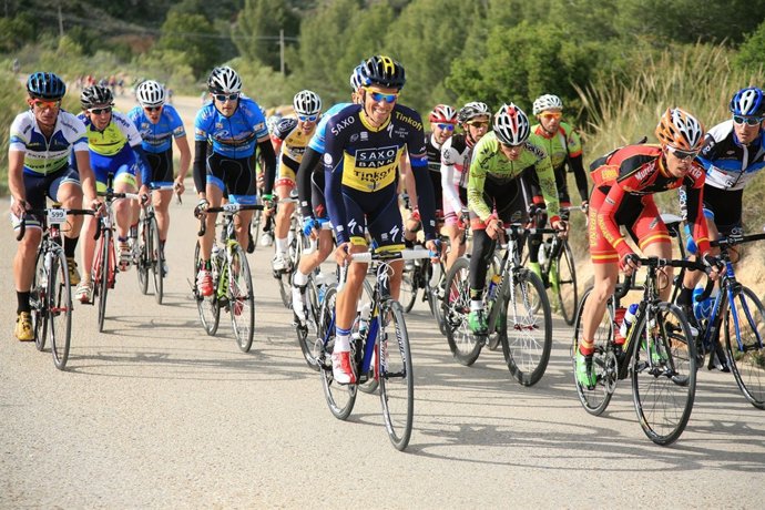 Alberto Contador en su marcha cicloturista
