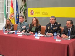 La delegada del Gobierno en la presentación del plan de seguridad para la Navida