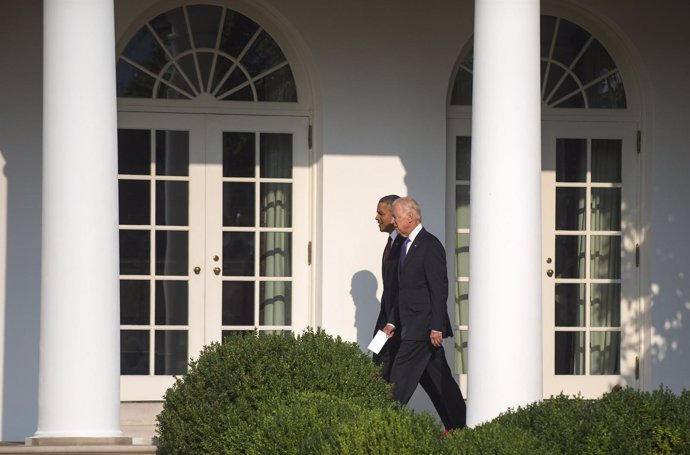 Barack Obama y Joe Biden en la Casa Blanca