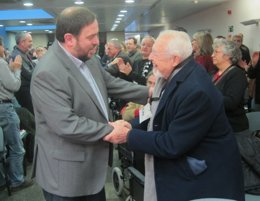 El pte de ERC, Oriol Junqueras, y el expte del partido Jordi Carbonell