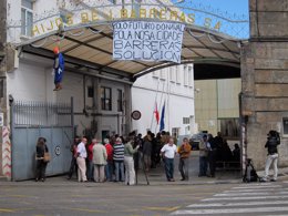 Uno de los encierros de los trabajadores de Barreras para pedir carga de trabajo