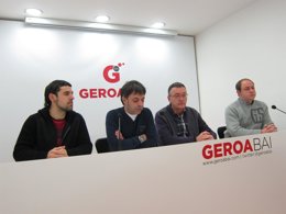 Rueda de prensa de Geroa Bai sobre el nuevo colegio de Sarriguren.