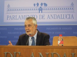 Antonio Griñán, hoy en el Parlamento
