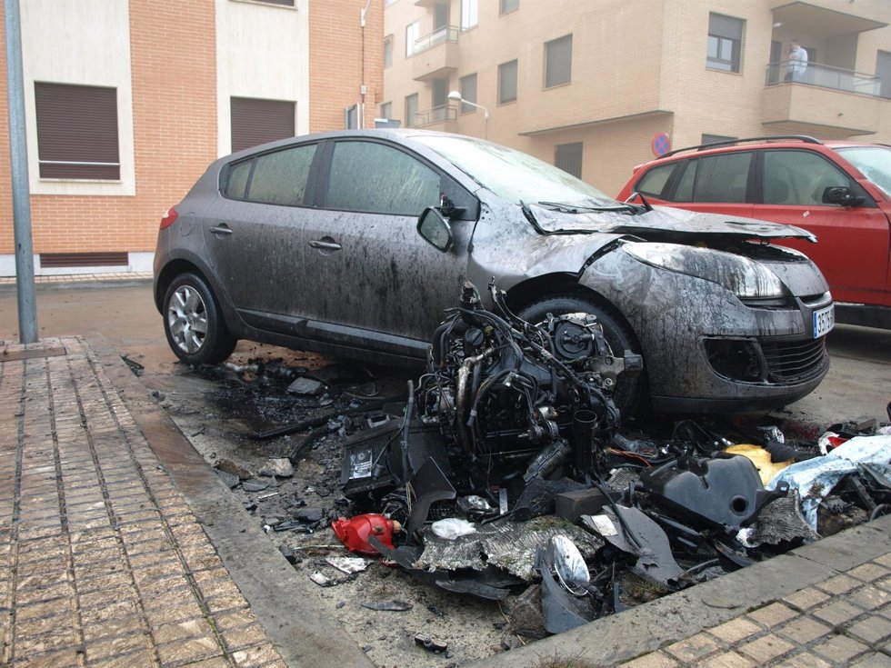 Restos del accidente en Castellanos (Salamanca)