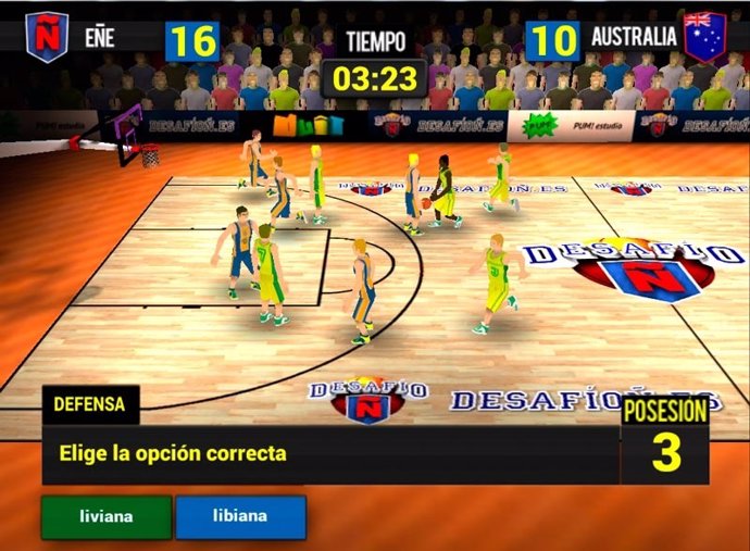 Imagen del videojuego sobre ortografía 'Desafío Ñ'