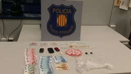 Dinero, hachís y joyas intervenidas en Caldes