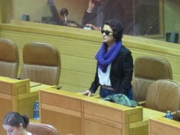 Carmen Iglesias en el Parlamento de Galicia.