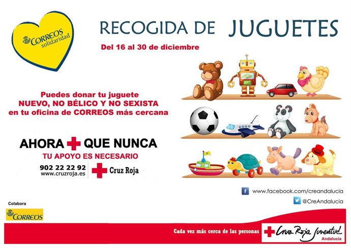 Cartel de la campaña de recogida de juguetes