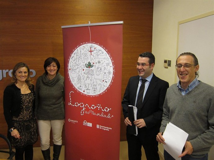 Lacarra, Montes, Merino y Yangüela, con la imagen de la campaña