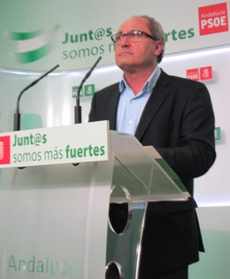 El secretario general del PSOE-A, Juan Cornejo, hoy en Sevilla