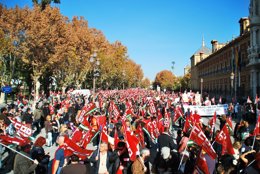 Manifestación convocada por CCOO el 16 de diciembre