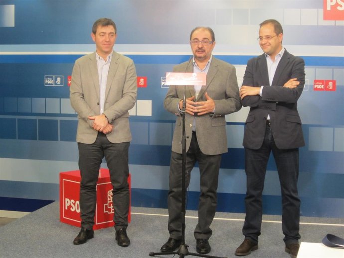 Roberto Jiménez, Javier Lambán y César Luena