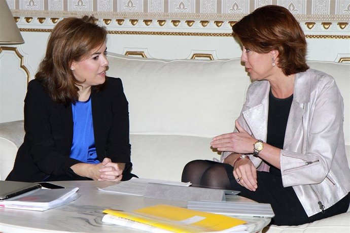 Yolanda Barcina y Soraya Sáenz de Santamaría.