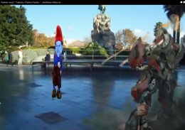 Fotograma del vídeo en el que un robot dispara a Mariano Rajoy