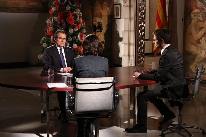 Entrevista al presidente de la Generalitat, Artur Mas, en TV3