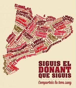Cartel de la Maratón de Donación de Sangre en Catalunya