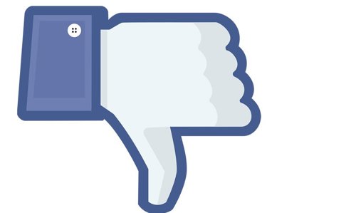 Pegatina de Facebook de "no me gusta"